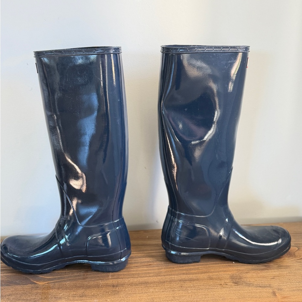 Hunter Dark Blue Tall Boots - Picture 3 of 6